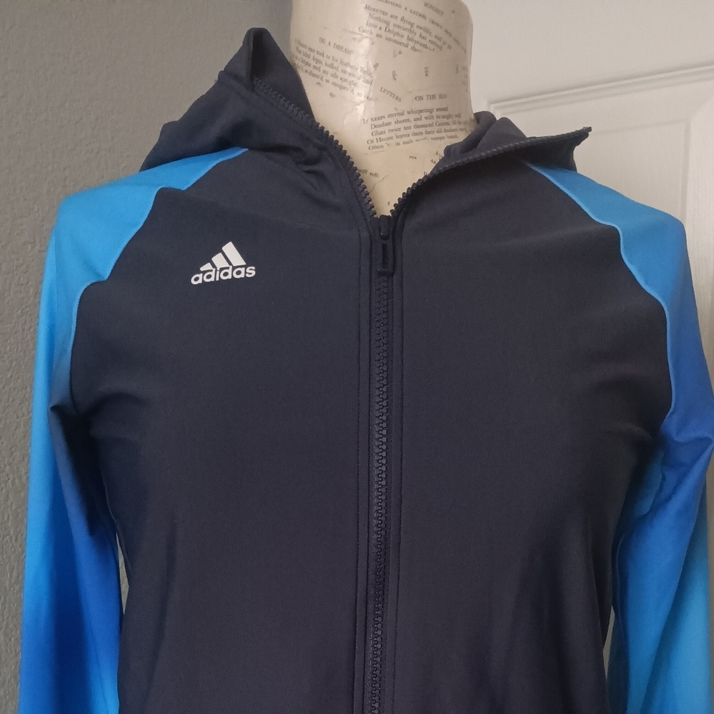 Adidas W RASHGD LS Blue Swim Cover Jacket